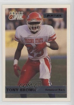 1992 Courtside Draft Pix Sample Silver Tony Brown #81 0q3
