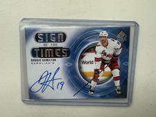 2020-21 UD SP Authentic Hockey DOUGIE HAMILTON AUTO SIGN OF THE TIMES