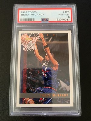1997-98 Topps Rookie RC Tracy McGrady 125 gegradet PSA 8 Near Mint - Mint