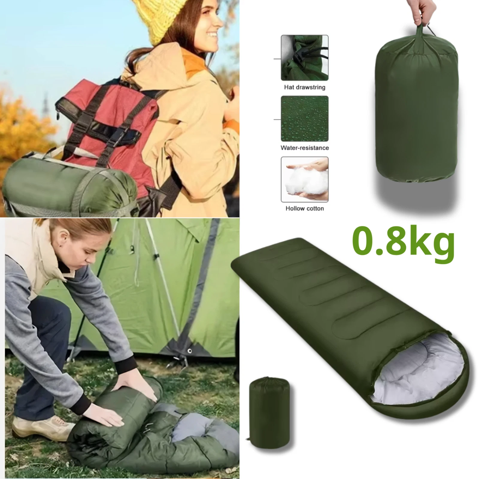 Ultralight Sleeping Bag 4Season Waterproof Warm Envelope Camping Hiking Backpack
Opens in a new wind