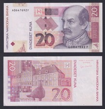 Banknote Croatia 20 KUNA 2001 P.-39A SUP/AU