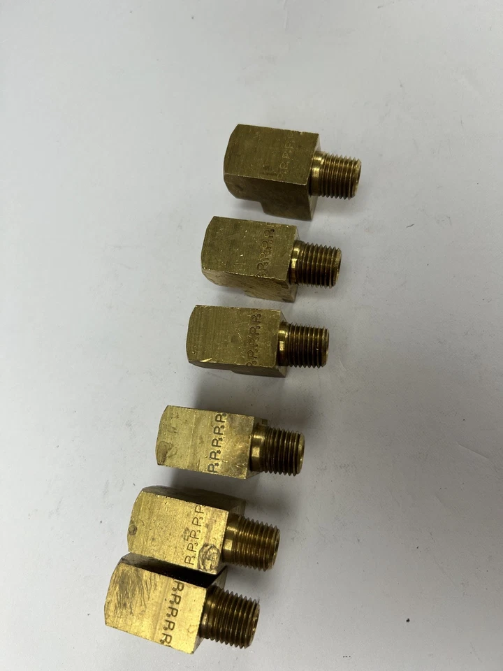 6 Pack 1/4" NPT Solid Brass Branch Tee Fitting 3 Way W/ 2 Female & 1 Male Thread - Image 4 of 4