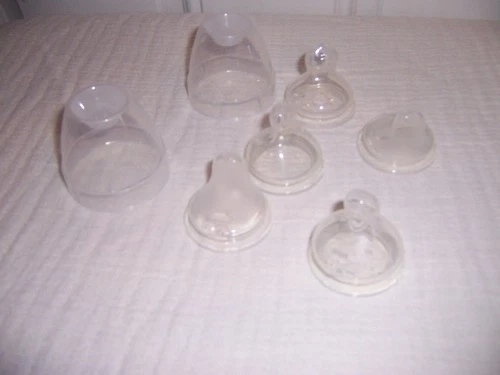 Nuk nipples and lids lot  bag flwrs