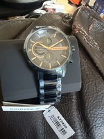 Armani Exchange Men’s Stainless Steel Blue Strap Watch