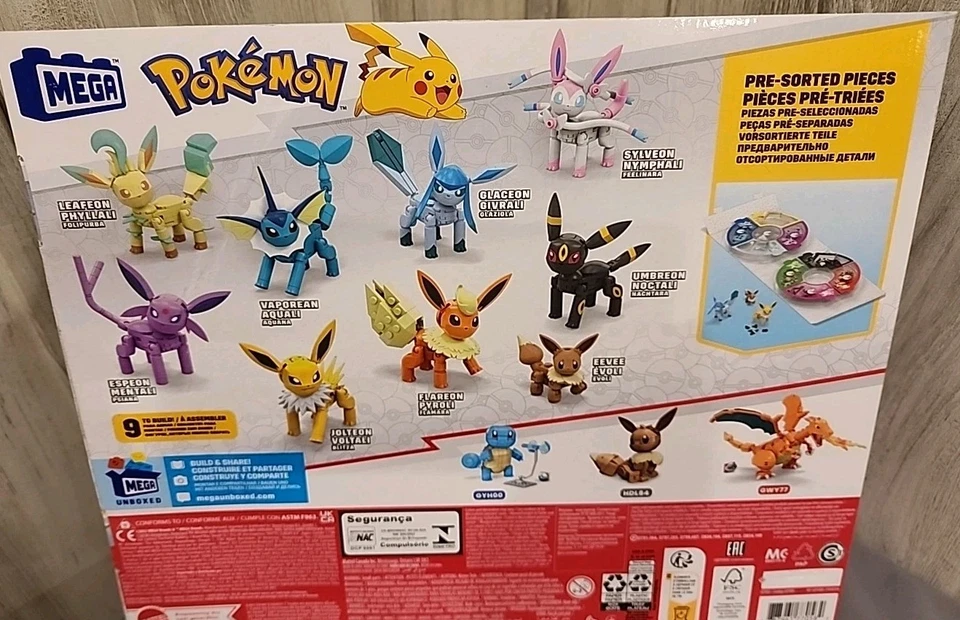 Mega Pokémon Construx Pokemon Eevee Evolution Building Set 470pcs New  - Image 2 of 3