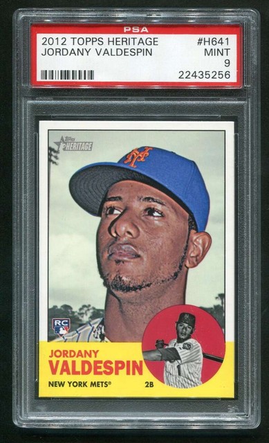 2012 Topps Heritage High Number #H641 Jordany Valdespin RC PSA 9 Pop 3 Higher 4