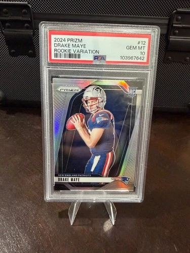 Drake Maye 2024 Panini Prizm #12 Rookie Variation  PSA 10 Patriots