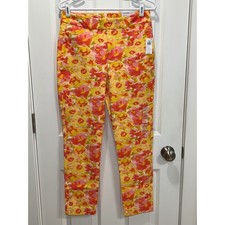 NWT Old Navy Pixie Skinny Ankle Pant Size 6 High Rise Floral Print Secret Smooth