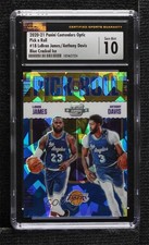 2020 Contenders Optic Blue Cracked Ice Prizm Anthony Davis LeBron James #18 16rf