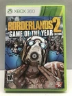 Borderlands 2 Game of the Year Edition (Xbox 360, 2013) Complete Tested Working