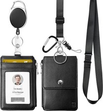 Retractable ID Badge Holder with Breakaway Lanyard, Detachable Heavy Duty Badge