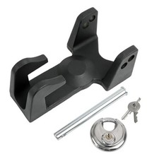 Gooseneck Hitch Lock - Easy to Install Trailer Hitch Lock Black with Keyed Lock