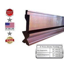 NEW 8 ft. American Type Press Brake Punch (Height: 3.78") & 4-Way Die (2.36"sq)