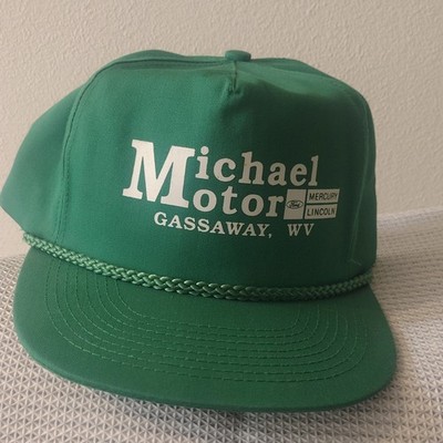 Vintage 90s Ford Lincoln Mercury  roper hat kelly green snapback Michael Motor