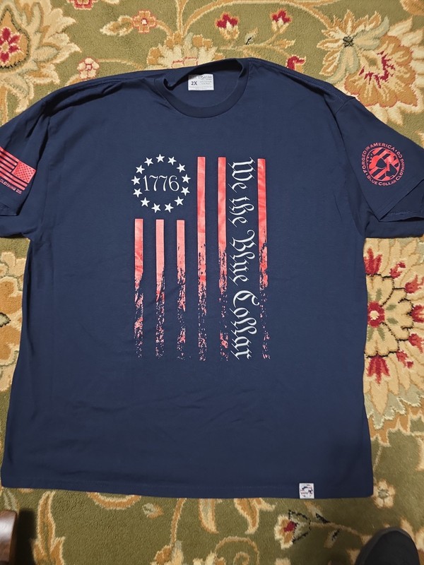 Mens Sz 2XL Blue Collar Brand WE THE BLUE COLLAR Tshirt