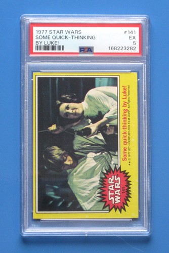 1977 Topps Star Wars #141 Some quick-thinking by Luke! — PSA 5