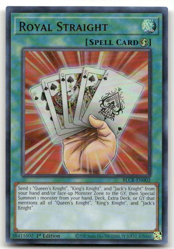 Royal Straight BLCR-EN002 Ultra Rare 1st Edition Battles of Legend: Crystal Revenge