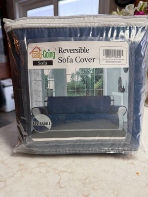 Easy-Going Reversible Couch Cover for 3 Cushion Couch Sofa Cover for Dogs Blue