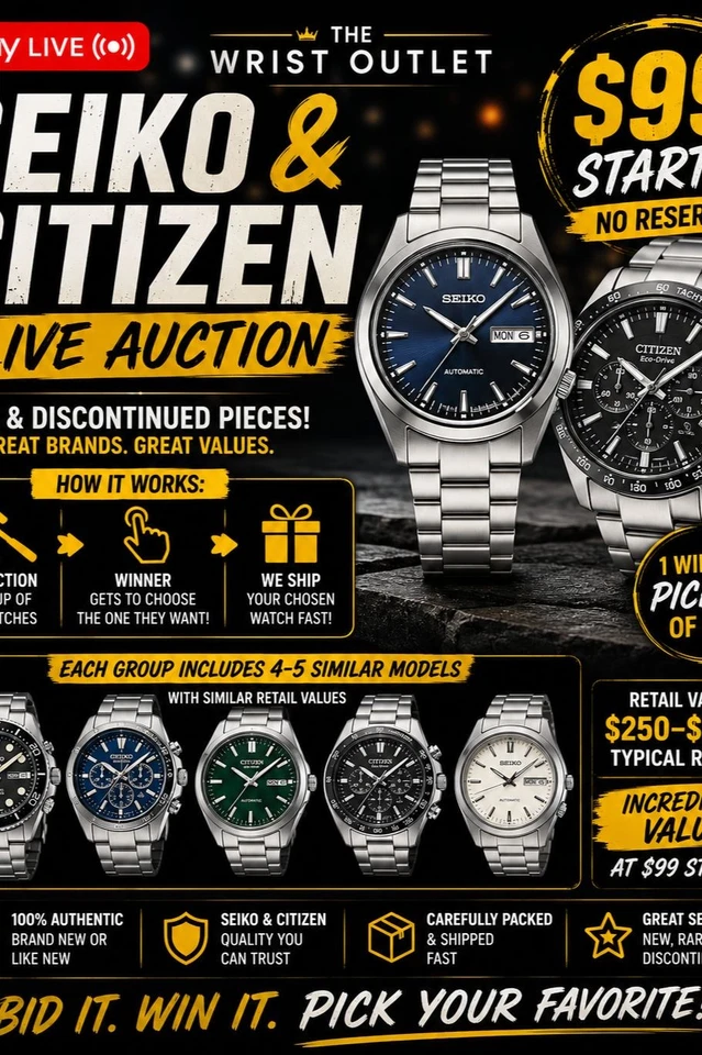 🚨 SEIKO & CITIZEN DEALS LIVE | 4–5 Watches • Winner Chooses 1