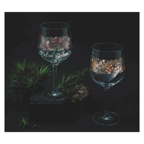 Set 2 bicchieri gin fauna ombra Ritzenhoff gufo leopardo vetro cristallo - Foto 7 di 7