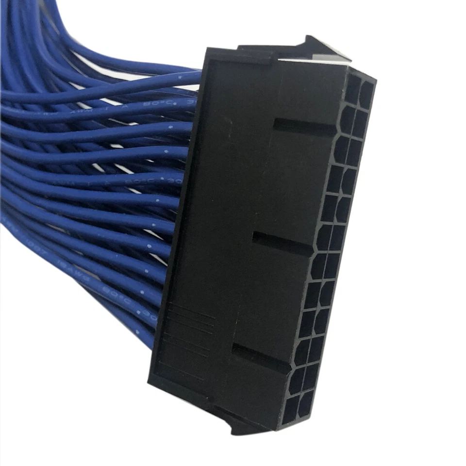 5X Power Extension Cable Wire ATX 24Pin 1 to 2 PSU Male to Female Y Splitter Gtz - Image 3 of 4