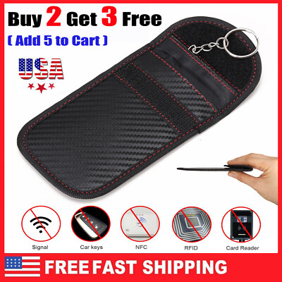 Faraday Bag for Fob Protector Anti-Theft RFID Car Key Signal Blocker Pouch Case 