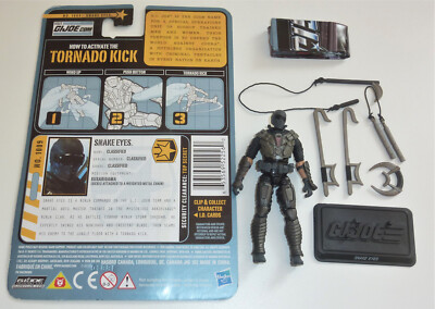 G.I.JOE 2010 PURSUIT OF COBRA SNAKE EYES TORNADO KICK LOOSE 100% COMPLETE GI JOE