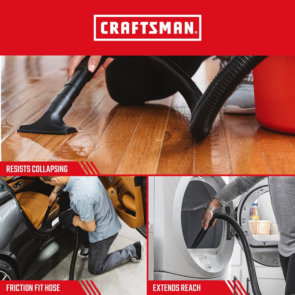 CMXZVBE38762 11/4 In. X 6 Ft. Friction Fit Wet/Dry Vacuum Hose for