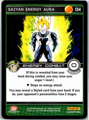 Saiyan Energy Aura C54 Dragon Ball Z Perfection Common Card TCG X1