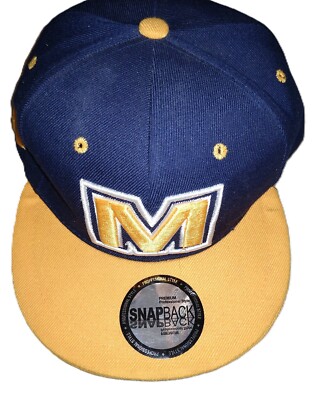 NCAA Michigan Wolverines Flat Bill SnapBack Hat Premium Flat Professional Style