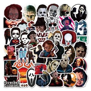 50PCS Mixed Horror Movie Character Stickers Freddy Krueger Joker for Car Laptop