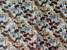 MODA FABRIC Its Dog Eat Dog World LARGE BREEDS Husky St Bernard Collie GreatDane