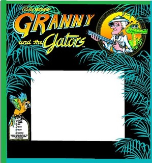 Bally Granny And The Gators Pinball Machine BACKGLASS DROP IN REPLACEMENT
