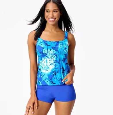 Kim Gravel x Swimsuits Tarkini Set w/ Bike S Dazzle Tie Dye Reg 16