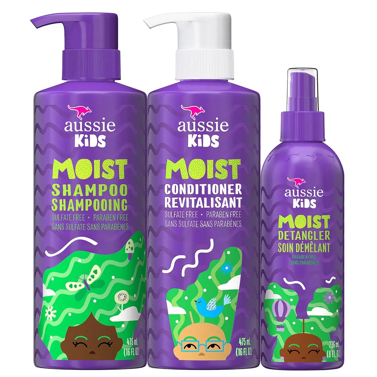 Aussie Kids Moist Shampoo, Conditioner and Detangler Pack | eBay