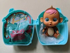 KIKI Monkey 🐒 Cry Babies Magic Tears Mini Doll Bottle House ..Opened but new!!!
