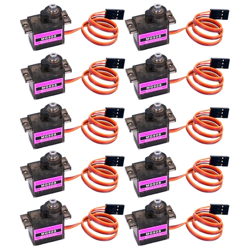 10xpcs Servo MG90S Metal Gear Mini Micro JR Connector Aircraft Rudder Horn 13g