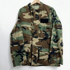 US Army Ripstop Coat Hot Weather Woodland Combat Camo 1985 Men  s Medium Long