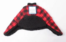 Capelli New York Unisex Kid's Faux Fur Hat And Gloves JW7 Red/Black 2-4T NWT