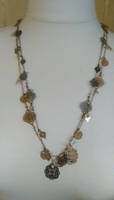 Accessorize New in Pack 2 necklaces 1 goldtone 1 Silvertone  31.5" to 33" qwirky