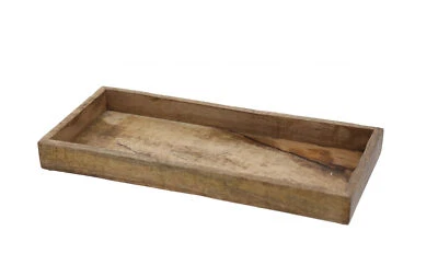 Mango Deko Schale eckig - 34 x 12 cm - Holz Kerzen Teller Tisch Servier Tablett - Bild 1 von 3