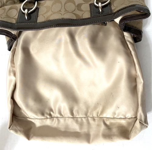 Coach C1261-F19262 Braun Signatur Satin Umhängetasche Beuteltasche Schultertasche (12"x12"x4") - Bild 9 von 11