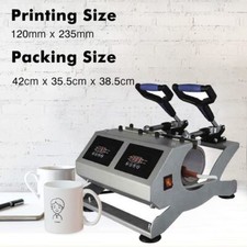 2 IN 1  Mug Heat Press Machine Sublimation Double Station Cups Printing Machine