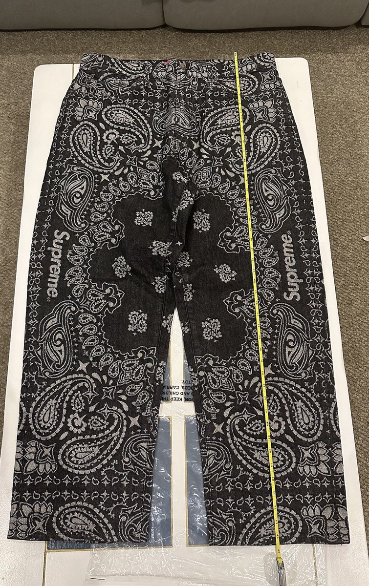 SUPREME BANDANA JACQUARD BAGGY JEAN BLACK SIZE 36 (SS25 WEEK SUPREME BANDANA JACQUARD BAGGY JEAN BLACK SIZE 36 (SS25 WEEK