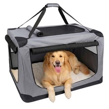 Dog Crate 24/30/36/42 in M-XXL Dog Portable 3-Door Travel Kennel for Car