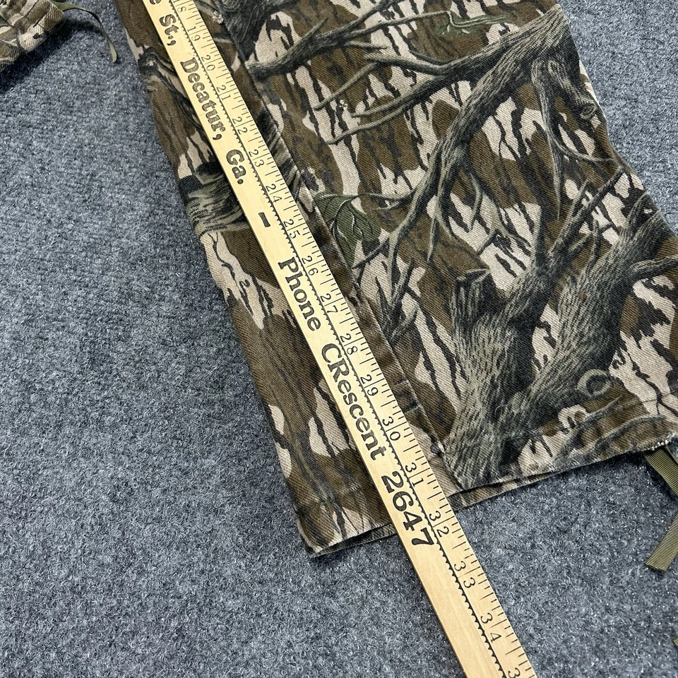 VTG Mossy Oak Camo Cargo Pants Ankle Tie Wide Leg USA Made 40 x 32 Y2K - Image 4 of 4