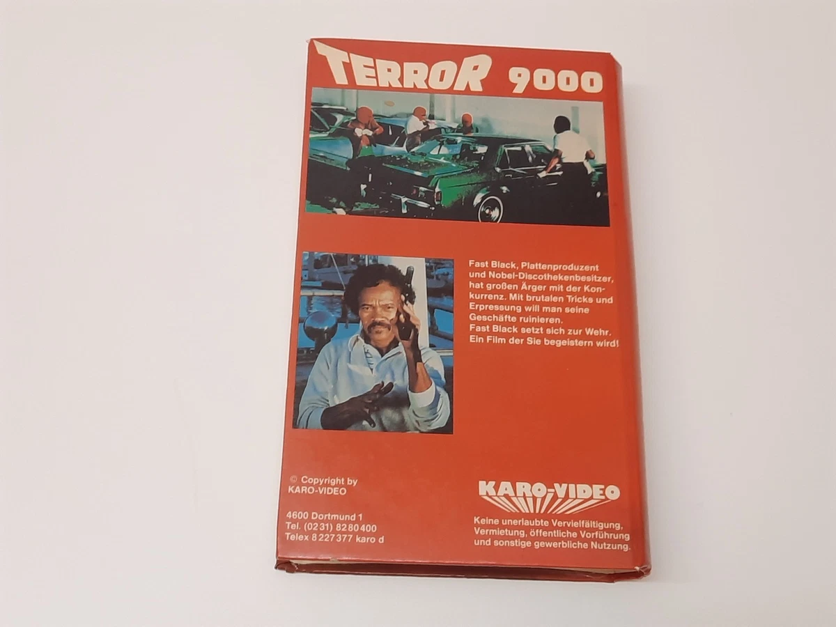 Terror 9000 1976 Uncut VHS German PAL Karo Video Hartbox John Poole Disco 9000