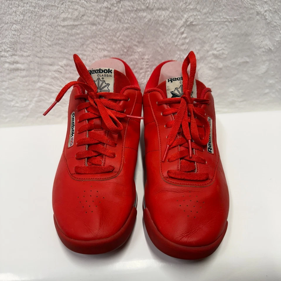 Кроссовки Reebok Princess Classic J95025 размер США 11 цвет Techy Red Leather Athletic Shoes - Изображение 4 из 4