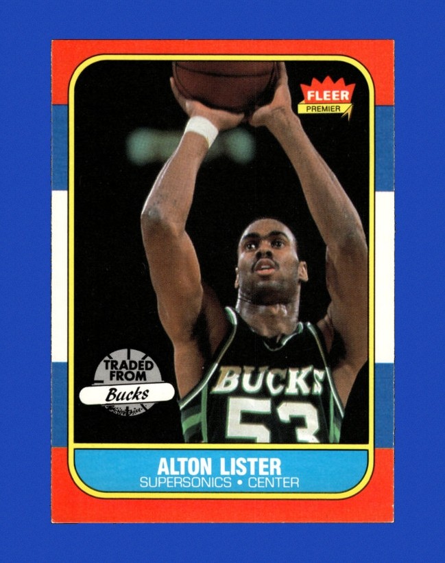 1986-87 Fleer Set-Break # 64 Alton Lister EX-EXMINT *GMCARDS*