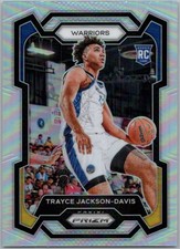 2023-24 Panini Prizm Silver Trayce Jackson-Davis Rookie Parallel Card RC #148. rookie card picture